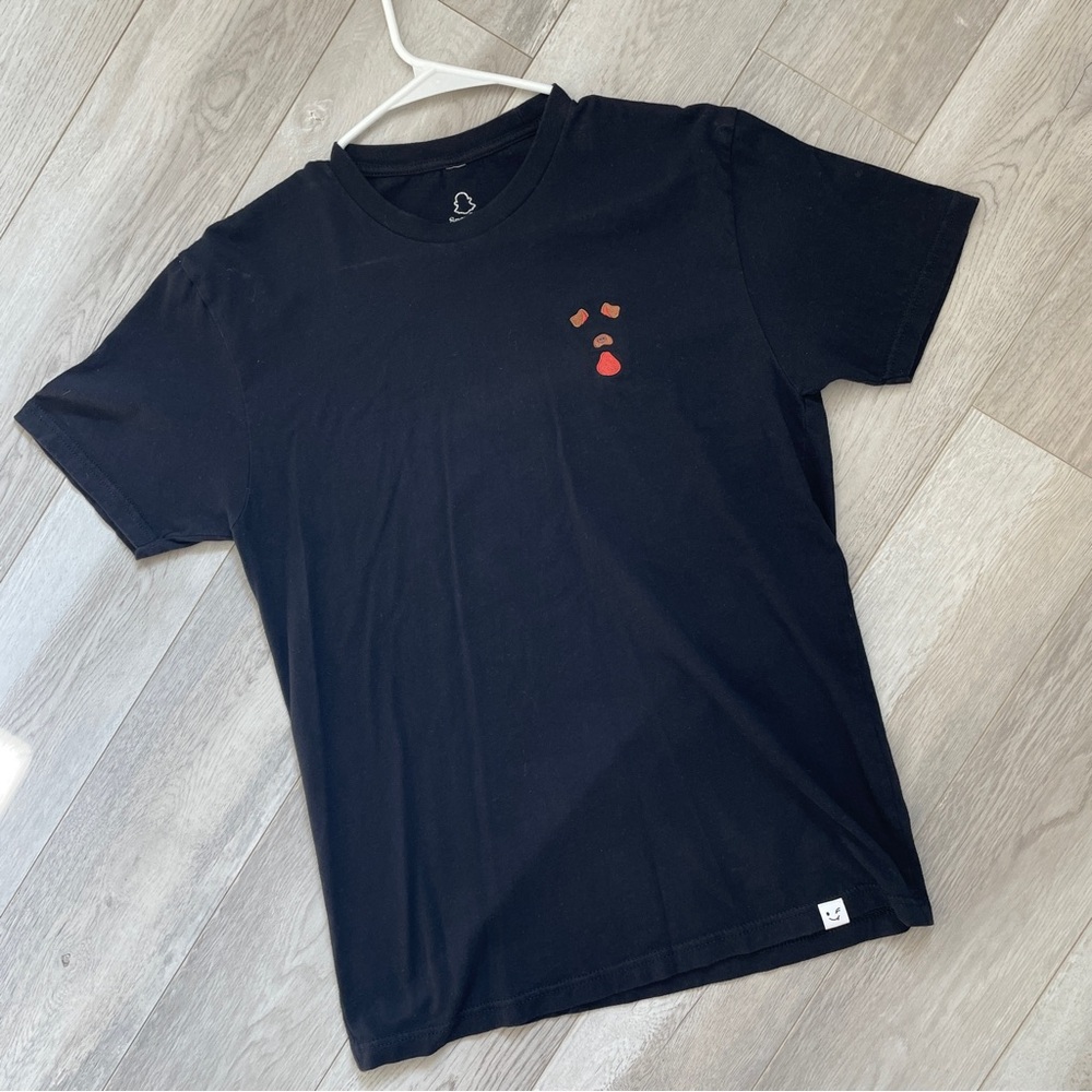 Snapchat Dog Filter Embroidered Short Sleeve T Shirt Black (medium)